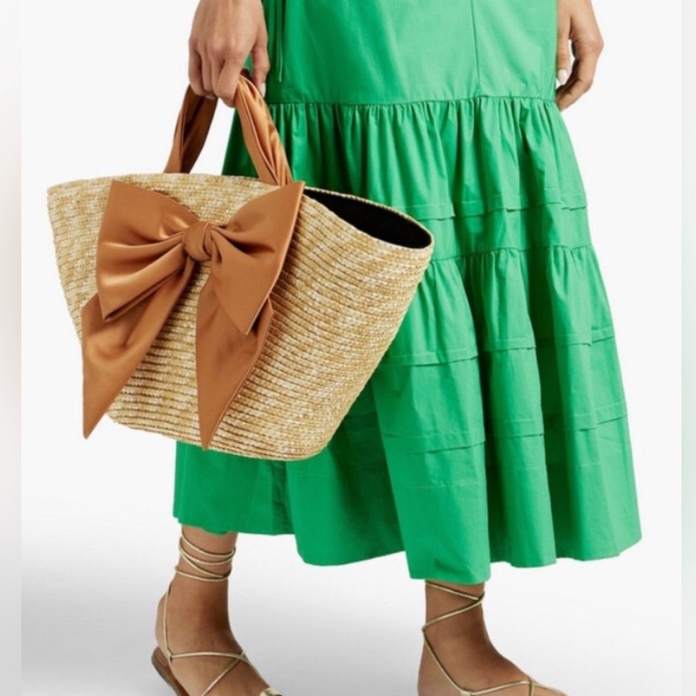 Eugenia Kim Carlotta Bow embellished Straw Tote, NWT